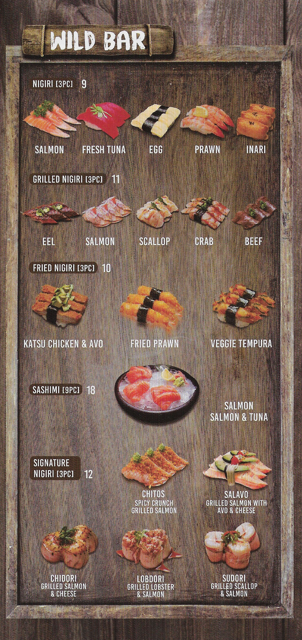 sushi boy calories menu