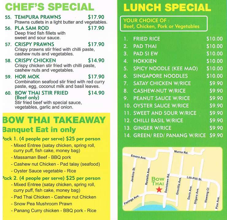 Bow Thai Restaurant Gosford Central Coast - NSW | OBZ Online Business Zone