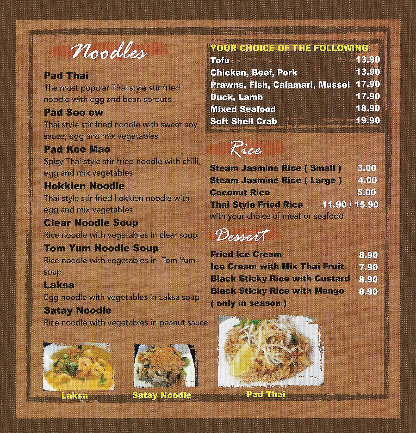 Chang Thai Takeaway Menu Point Clare Central Coast Nsw Obz Online Business Zone