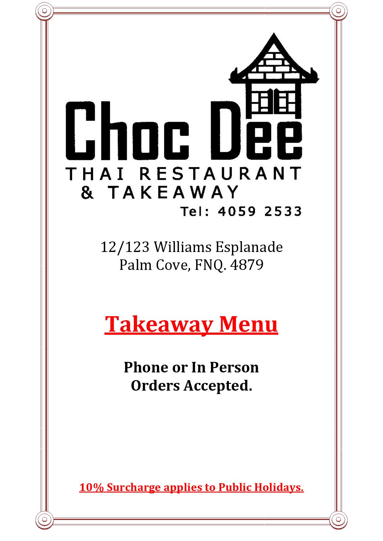 Choc Dee Thai Restaurant Palm Cove North Queensland - QLD | OBZ Online Business Zone