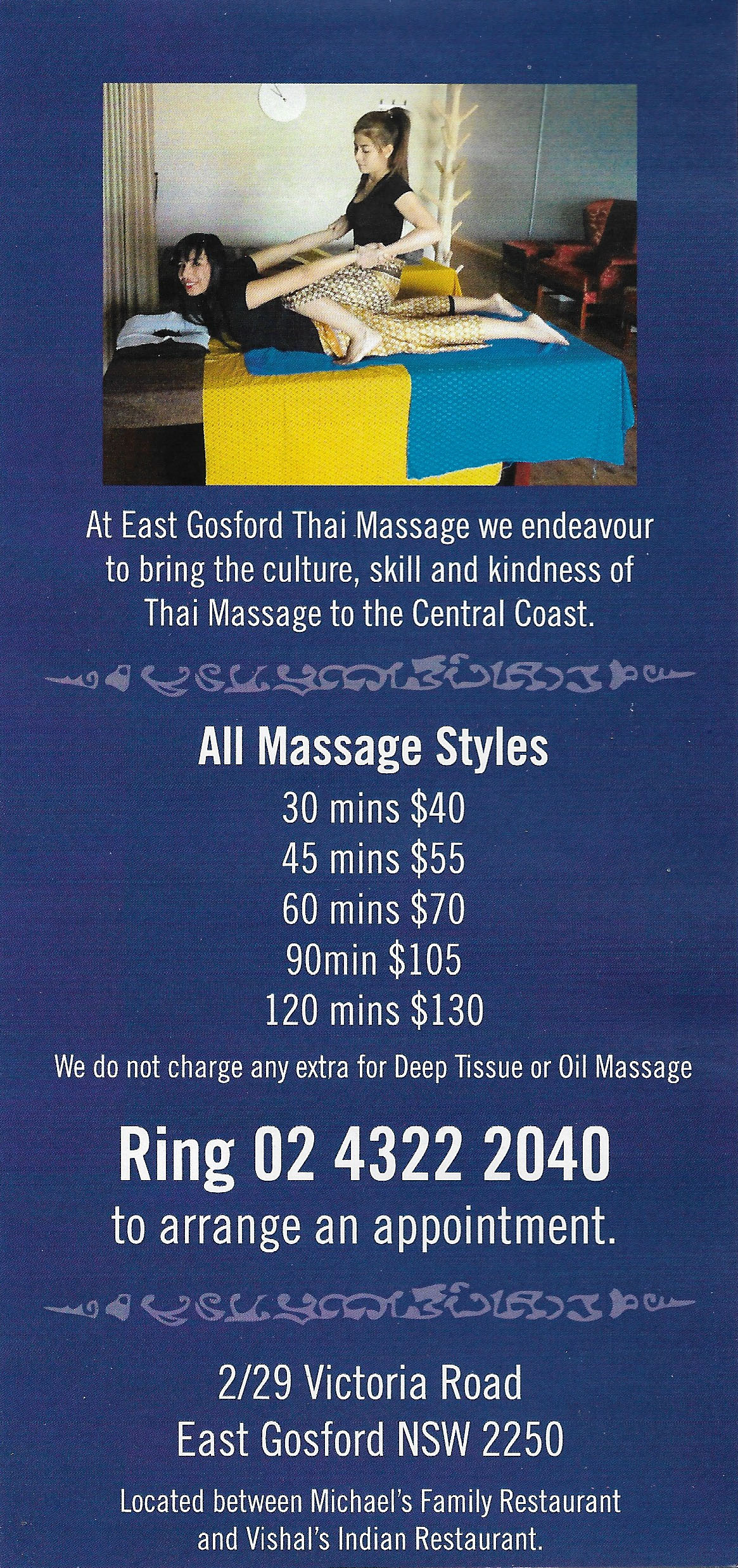 East Gosford Thai Massage East Gosford Central Coast - NSW | OBZ Online Business Zone