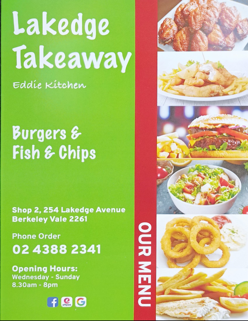 Lakedge Take Away Berkeley Vale Central Coast - NSW | OBZ Online Business Zone