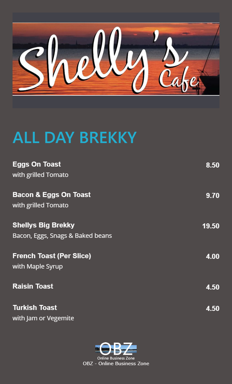 Shelly's Cafe Saratoga Central Coast - NSW | OBZ Online Business Zone