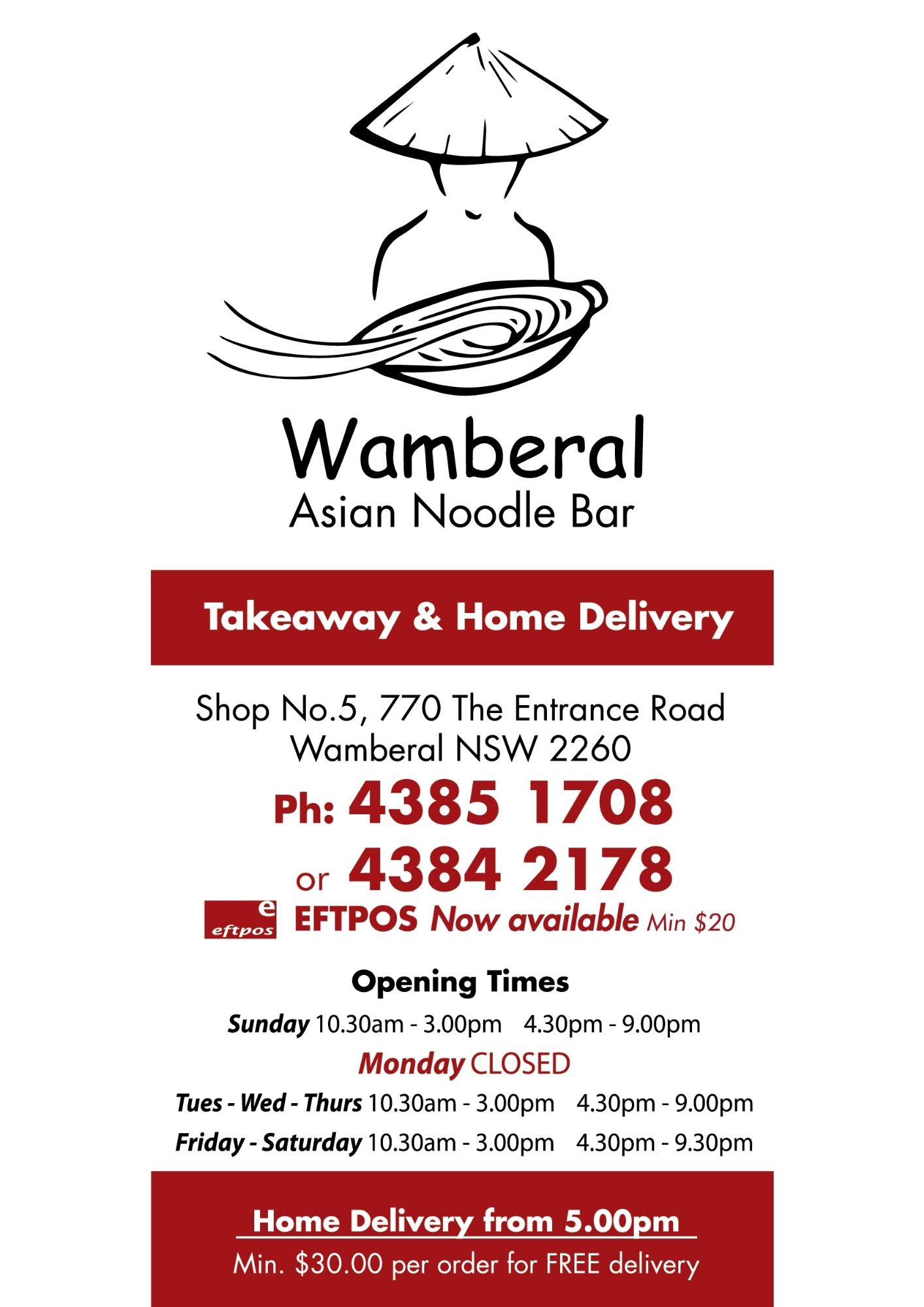 Wamberal Asian Noodle Bar Wamberal Central Coast - NSW | OBZ Online Business Zone