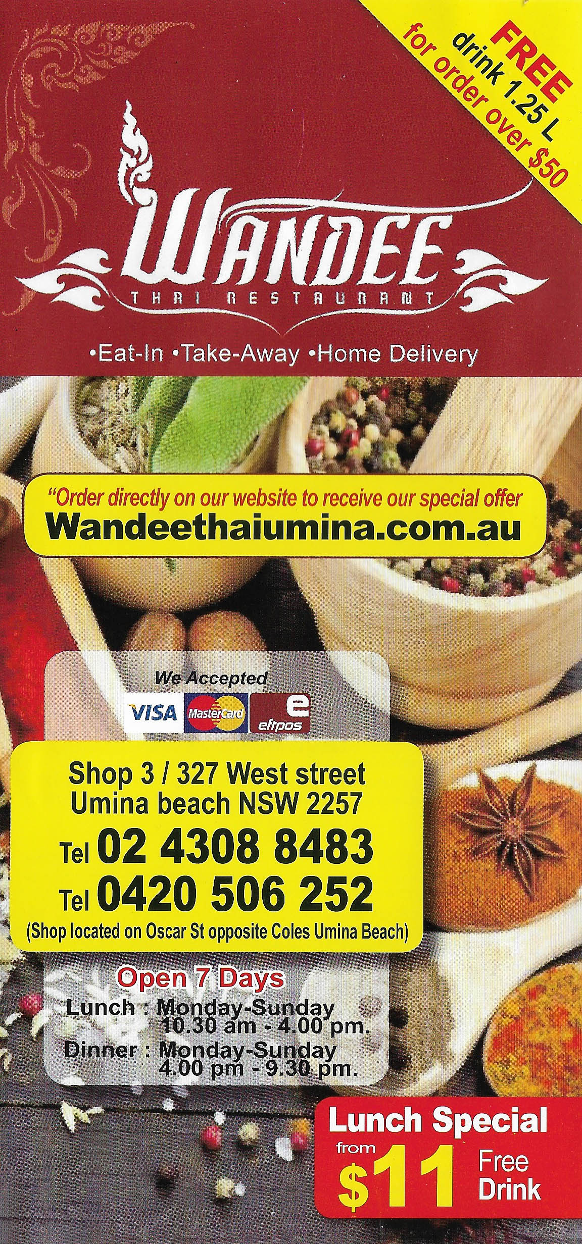 Wandee Thai Umina Beach Central Coast - NSW | OBZ Online Business Zone